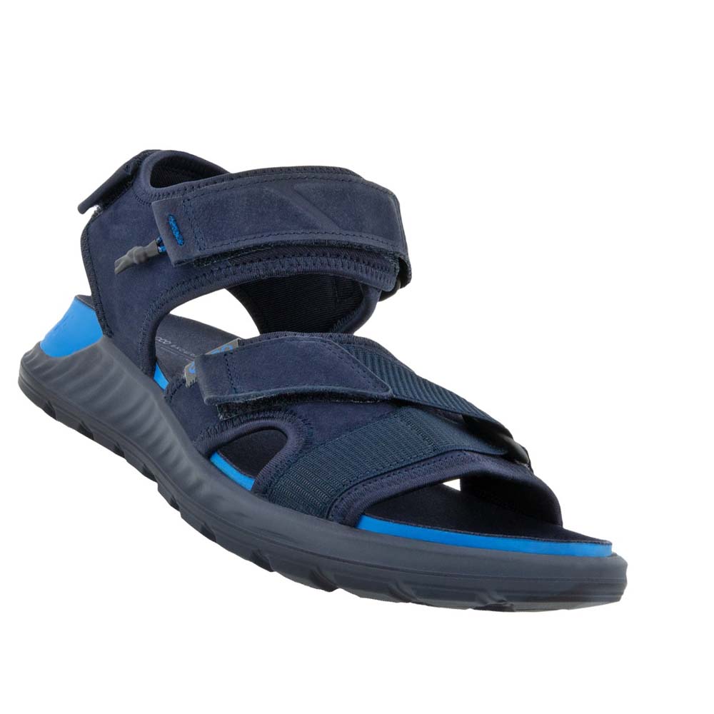 Men's Ecco Exowrap 3strap Sandals Blue / Blue | USA 588VRW